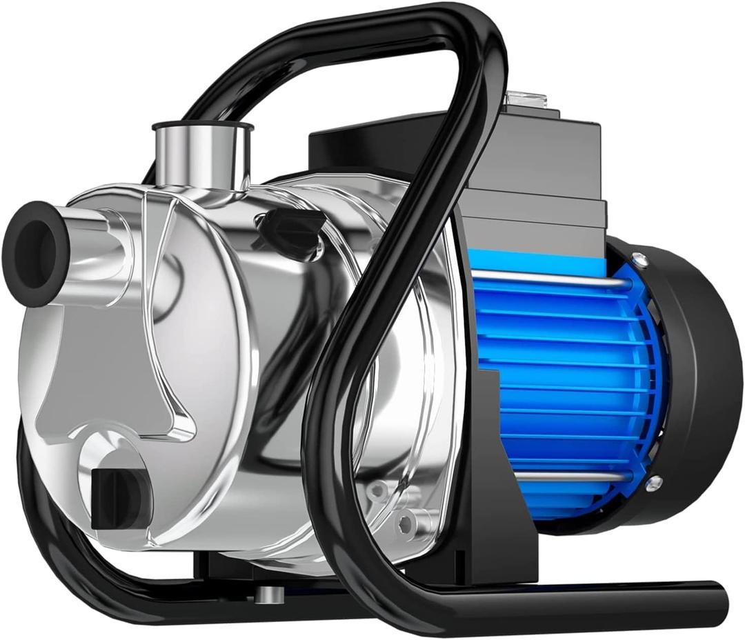 Water Transfer Pump 110V Shallow Well Pump 1.6HP 1800GPH Electric Portable Garden Pressure Booster Pumps for Pool Draining Farm Irrigation Lake Lawn Sprinkler System