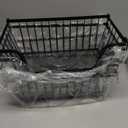 SANNO Black Stackable Wire Baskets Stacking Bins Stackable Basket for Vegetable Storage Pantry, Fridge, and Bathroom Organization, Pack of 2 