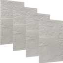 3D Faux Stone Wall Panels, 4PCS PU Stone Panels-47.24"x23.62" Wainscoting Panels for Interior Wall Decor, Waterproof Stone Texture Panels for DIY, TV Wall, Bedroom, Living Room, Office & Home