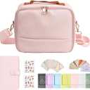 WOGOZAN Carrying Protective Bag for Fujifilm Instax Mini 12/11/99/9/EVO/40/90/Link2/Liplay Camera Universal digital camera Case with Shoulder Strap Accessories Bundle(Pink)