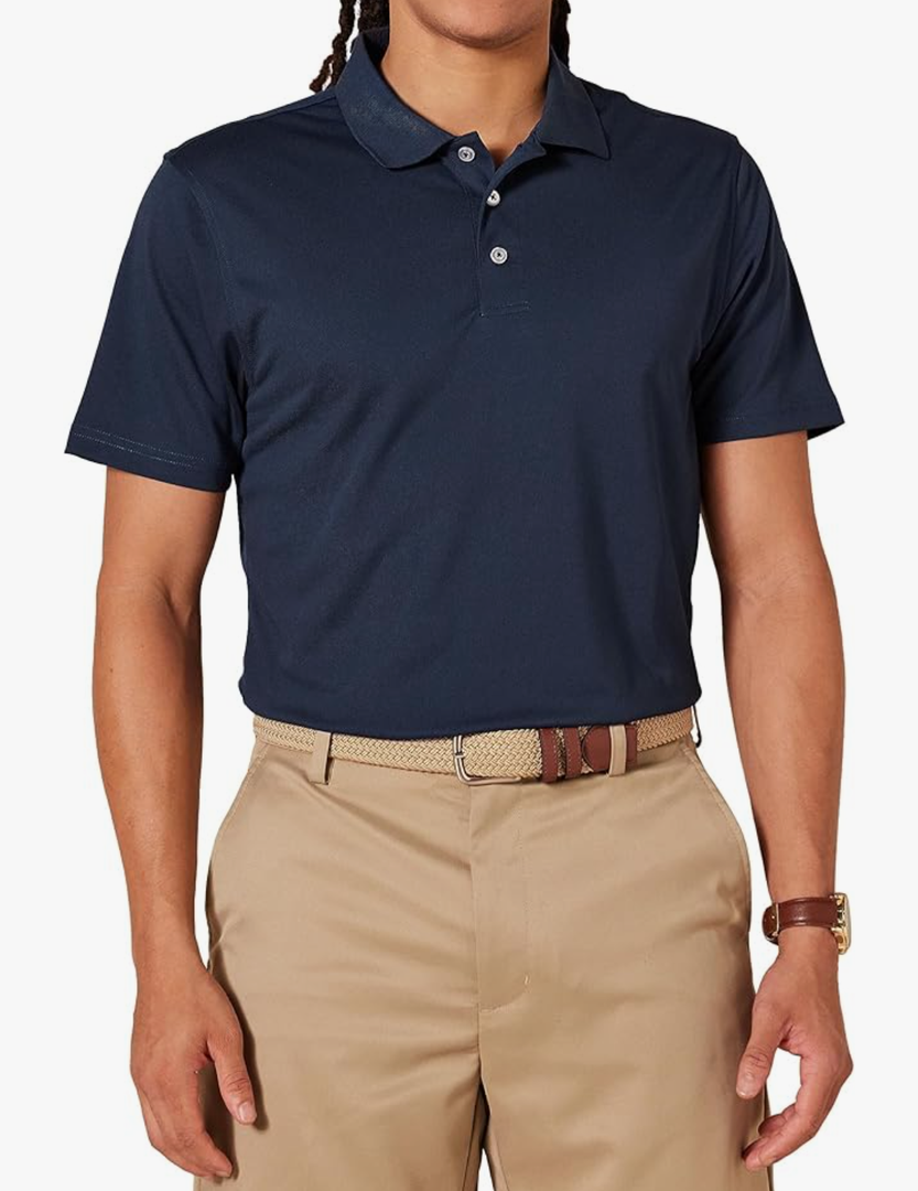 Amazon Essentials Men's Golf Polo Shirt, Short Sleeve, Dri Fit, Slim-Fit, Quick-Dry M 