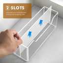BEYGORM Acrylic Mail Organizer for #10 Envelopes, 2-Slot Wall-Mounted & Countertop Letter Holder, Clear Hanging Mail Rack for Home Office
