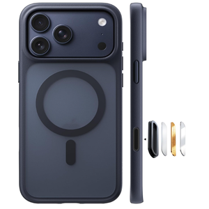 TORRAS Stronger Magnetic & Shockproof for iPhone 17 Pro Max Case, Fit for MagSafe, MilGrade Drop Protection, Camera Control, DIY Button, Slim for iPhone 17 Pro Max Phone Case Translucent Deep Blue
