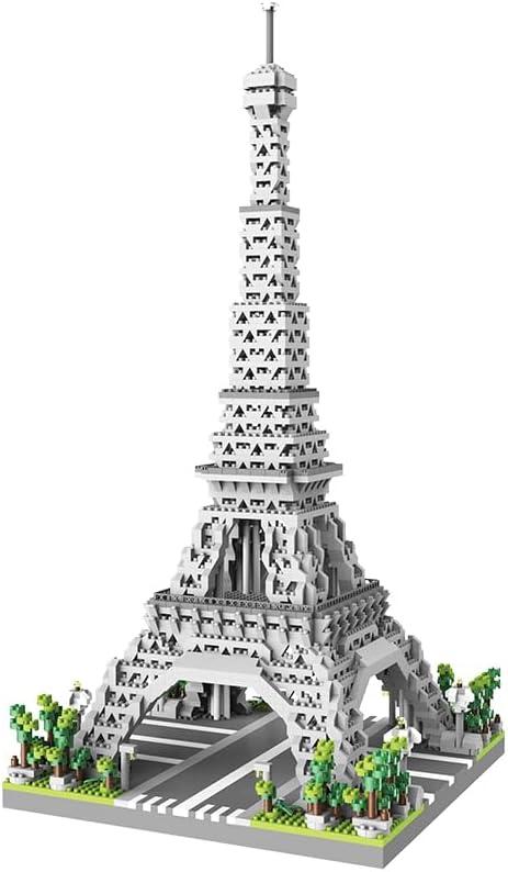 2600Pcs Eiffel Tower Architecture Mini Building Blocks Set for Adults - Micro Toy Building Bricks Model Kit - Educational Architecture Model Gift for Teens and Adults Age 14+