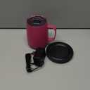 Smart Self Heating Coffee Mug,14oz Temperature Control Coffee Mug,Hot up to 150F,Rechargeable Heated Coffee Mug,Up to 6H Battery Life,Coffee Cup Warmer,Great Gift for Coffee Lovers,Dad,Mom (Rose Red)