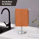 Hand Towel Holder Stand with Heavy Base, Hand Towel Rack for Bathroom (Stainless Steel, Brushed Nickel)