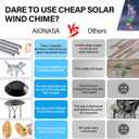 Dog Solar Wind Chimes with 4 Music Aluminum Tubes, Wind Chimes of Outside, 7 Colors Changing Outdoor Waterproof Crystal Dog LED Wind Bell, Home Party Yard Garden Decor