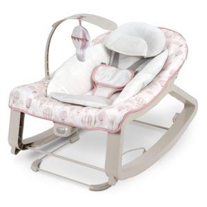 Ingenuity Keep Cozy 3-in-1 Grow with Me Vibrating Baby Bouncer, Seat & Infant to Toddler Rocker, Vibrations & Toy Bar, 0-30 Months Up to 40 lbs (Skye)