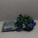 2 Pack (16FT) Artificial Rose Vine Fake Flowers Garland Hanging Silk Rose Ivy Plants Vine for Father's Day,Wedding Arch Party Garden Home Aesthetic Art Dcor (Royal Blue)