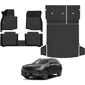 Floor Mats for Mazda CX-50 Hybrid 2025 2026 (Not for Gas), Trunk Mat and Backrest Mat All Weather TPE Protector for Mazda CX-50 Hybrid Accessories Floor Liner