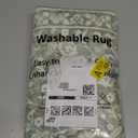 Vintage Entryway Rug Indoor, Sage Green Beige Washable Rug 2x3, Small Area Rug with Non-Slip Backing, Floral Print, Thin Faux Wool Super Soft Door Mat for Kitchen, Entrance, Bedroom, Office