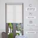 AOSKY Cordless Roller Shades for Windows Light Filtering Shades with 5% Openness Solar Screen Semi Sheer Roller Blinds UV Protection for Office and Home. Easy to Install 58" W x 72" H (White)