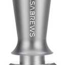 CASABREWS Espresso Tamper 51mm, Premium Calibrated Espresso Coffee Tamper 30lb Coffee Tamper with Spring Loaded, Flat Stainless Steel Base Tamper Fits for 51mm Portafilter, Grey