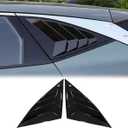 for Hyundai Tucson 2023 2022 Window Louvers Rear Side Window Louvers Air Vent Scoop Shades Cover Blinds Trim Exterior Accessories 2PCS(Bright Pitch Black)