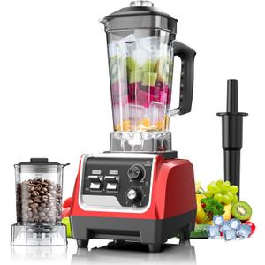 Blender for Smoothies with 1800 Watt Motor Powerful Countertop Blenders for Kitchen 70OZ Large Capacity Smoothie Blender and Grinder Combo for Ice Crush Frozen Drinks Puree (Red)