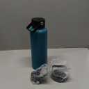 40oz Insulated Water Bottle Stainless Steel Sport Bottles with 3 Lids,Light Blue