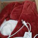 Electric Heated Blanket,Flannel & Sherpa Heated Throw Blanket 50"x60",Fast Heating Soft Fleece Blanket with 8 Heating Levels & 8H Auto Off-Winered