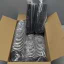 100 Pack 8 oz Disposable Coffee Cups with Lids, To Go Insulated Thick Coffee Cups for Hot/Cold Beverage, Corrugated Ripple Wall Cups for Espresso Coffee, Hot Chocolate and Cocoa - Black