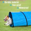 Houseables Dog Tunnel, Dog Agility Tunnel, Agility Equipment, 18 Feet, Puppy Obstacle Course, Pet Playground, Crawling, Small, Medium, Large, Indoor/Outdoor, Play, Pop Up Set, Exercise Tube, Toy, Blue