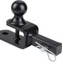 TOPTOW ATV/UTV Trailer Hitch Towing Ball Mounts, 2-Inch Ball, Clevis Pin, Fits 1 1/4-Inch Receiver