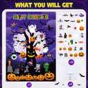 Halloween Felt Board 3.4FT 36 Pcs Happy Halloween Felt Story Board Dead Tree DIY Craft Project Scary Pumpkin Ghost Hanging Ornament Decor Storytelling for Trick or Treat Gift (36, Tree)