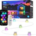 FNY Permanent Outdoor Lights 100ft Smart RGB with 60 LED, IP67 Waterproof for Outdoor Decor, App/Remote Control Eaves Lights Compatible with Alexa, Google Assistant, DIY Scene Modes for Christmas
