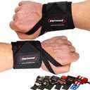 Rip Toned 18 Wrist Wraps - Wrist Straps for Weightlifting - Lift Better, Protect Wrist Pain - Adjustable, Durable, Machine Washable - Wrist Wraps for Weightlifting - USPA Endorsed for Men & Women (Stiff Fit, Black)