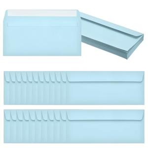 PATIKIL 24 Pack Light Blue #10 Business Envelopes, Colored Self Seal Letter Size Envelopes for Business Mailing Office Checks Invitation, 4-1/8 x 9-1/2 Inches