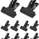 QWORK Medium Grip Metal Spring Clamps 4.25" – 10 Pcs Strong Steel Clips for Backdrops, Photos & Woodwork