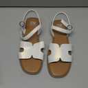 SM New York Girls Sandals Kids Open Toe Flat Sandals Ankle Strap Dress Shoes for Toddler Little Big Kid 5