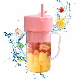 New Bottle Blender Portable Juicer Extractor Electric Mini Juicer Fruit Shake Blender Crushed Ice Lemon Juicer (Blue)