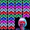 32 PCS LED Glow Glasses, Glow in The Dark Party Supplies for Kids Adults, Light Up Glasses for Rave Neon Party, Birthday, Wedding, Carnival, New Year