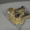 420 Motorcycle Gold Chain 132 Link Standard Roller Chain with Chain Breaker 10 Connecting Master Link for 100cc 110cc 125cc Dirt Pit Bike ATV Quad Go Kart Scooter