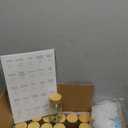 AISIPRIN Glass Spice Jars with 398 Labels, 24 pcs 4oz Spice Containers with Bamboo Lids, Square Spice Bottles With Shaker Lids,Spice Organization for Cabinet,Drawer,Rack,Seasoning Organizer