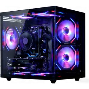 suevery Ryzen 5 16GB DDR4 512G SSD Gaming Desktop
6 cores up to 4.1 GHz | RGB Prebuilt Tower | Wi-Fi 6 Gamer for Student Home Office Black