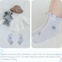 Toddler Ruffle Baby Girls Socks Cute Princess Knit Cotton Lace Top Frilly Infant White Dress Socks