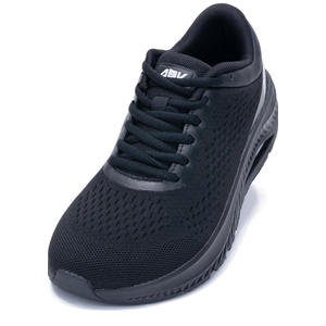 QAUPPE Wide Toe Box Shoes Women Walking Plantar Fasciitis Sneakers Arch Support Orthotic Tennis Shoes Black