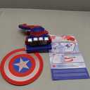 Avengers Marvel Titan Hero Series Blast Gear Captain America, 12-Inch Toy, with Launcher, 2 Accessories and Projectile, Ages 4 and Up , Blue