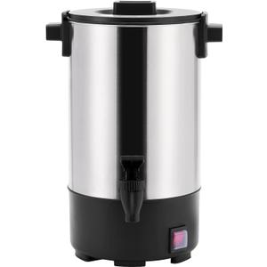 SYBO SR-CP35C Commercial Grade Stainless Steel Percolate Coffee Maker Hot Water Urn for Catering, 30-Cup, 3.5L, Metallic