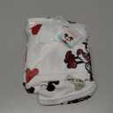 NoJo Disney Mickey Mouse & Minnie Mouse Red, Gray, and White Valentine Hearts Super Soft Plush Baby Blanket (Single)