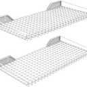 Ultrawall Wall Mounted Storage Shelf for Garage, 2 Pack Metal Shelf Rack, Heavy-Duty Wall Organizer Shelves Suitable for Shop, Shed, Garage 23.5inch x 12inch(White)