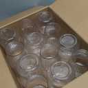 24 Pack Plastic Ribbed Wine Glasses with Gold Rim, 14oz Stemless Disposable Wine Cups, Clear Unbreakable Outdoor Cocktail Glasses, Heavy Duty Reusable Plastic Drinking Cup for Party Wedding Mimosa Bar