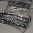 Meangood Shower Caddy Over Shower Head, Black Anti-Swing Hanging Shower Caddy with 4 Remove Hooks for Razor, Sponge, Towels Rustproof Shower Organizer for Bathroom