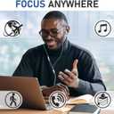 Simple Wired Earbuds, in-Ear Headphones with Built-in Microphone, Easy Carry Earphones for School, College, Daily Commute - for Men and Women