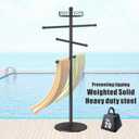 Weighted Pool Towel Rack Outdoor, Stainless Steel Main Pole, Removable Pool Towel Holder, Towel Tree for Beach, Pool Outside.