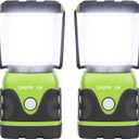 LE 1000LM Battery Powered LED Camping Lantern, Waterproof Tent Light with 4 Light Modes, Camping Essentials, Portable Lantern Flashlight for Camping, Emergency Light, Power Outages, Not Rechargeable (Green-1000lm-2Pack)