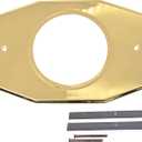 Westbrass One-Hole Remodel Plate for Moen and Delta, Polished Brass, D502-03