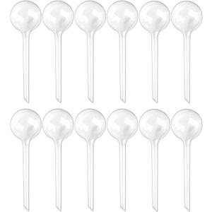 Plant Watering Globes, Self Watering Bulbs for Indoor & Outdoor Plants, Plastic Self-Watering Balls Automatic Water Irrigation Device (Clear, Large 12 Pack)