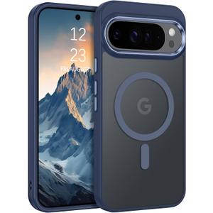 BENTOBEN for Google Pixel 10 Pro XL Case,Compatible with Magsafe Magnetic Matte Phone Case,Translucent Slim Shockproof Women Men Protective Cover for Google Pixel 10 Pro XL,Deep Blue