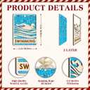 2 x Swimming Christmas Ornament 2025  Wooden & Acrylic Swimmer Ornaments for Xmas Tree - Sporty Gift for Boys, Girls, Coaches, Athletes & Swim Lovers